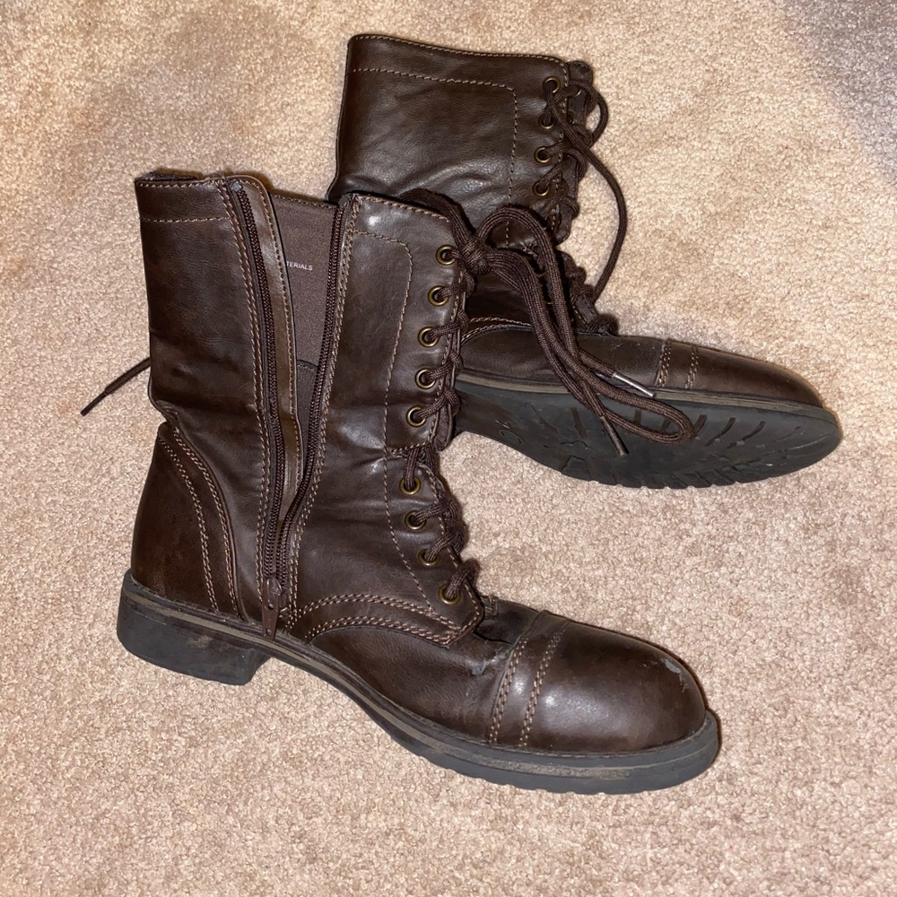 Brown Combat Boots